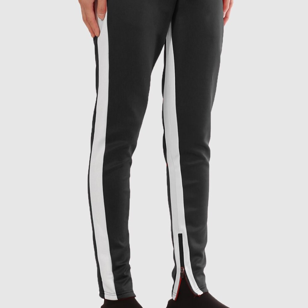 FXN Men's Skinny Fit Two Tone Track Pants Joggers BlackWhite